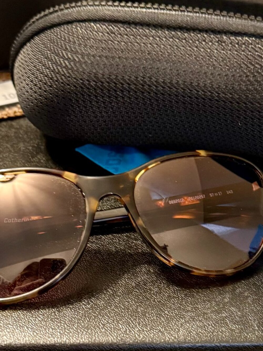 COSTA Catherine Tortoise Frame Sunglasses w/ Gold Mirror 580G Lenses / Case